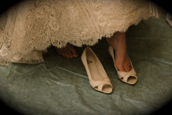 a julie wedding-feet