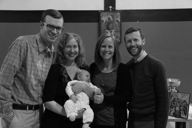 parents and godparents at baptism