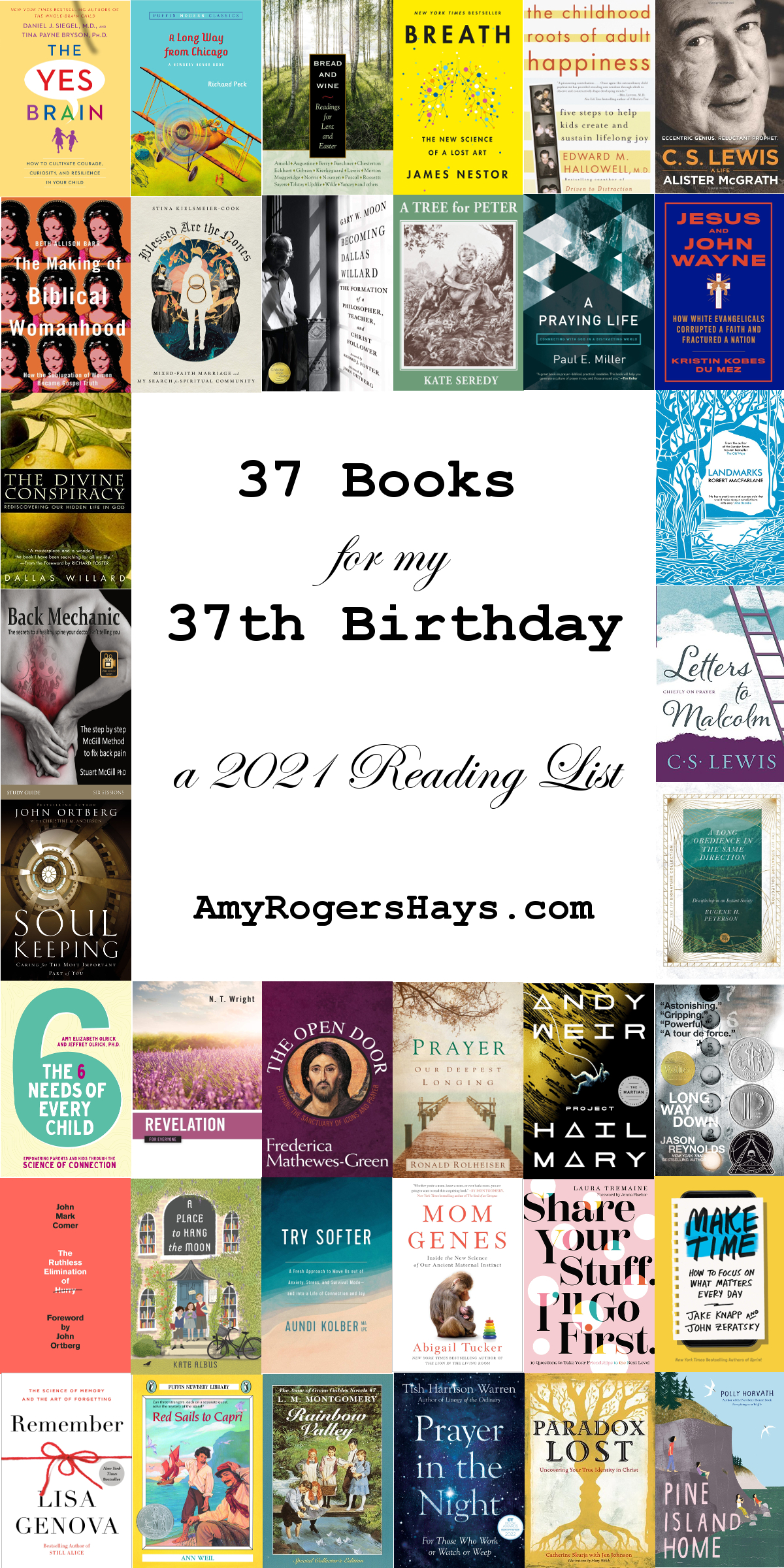 37 Books for My 37th Birthday: A 2021 Reading List