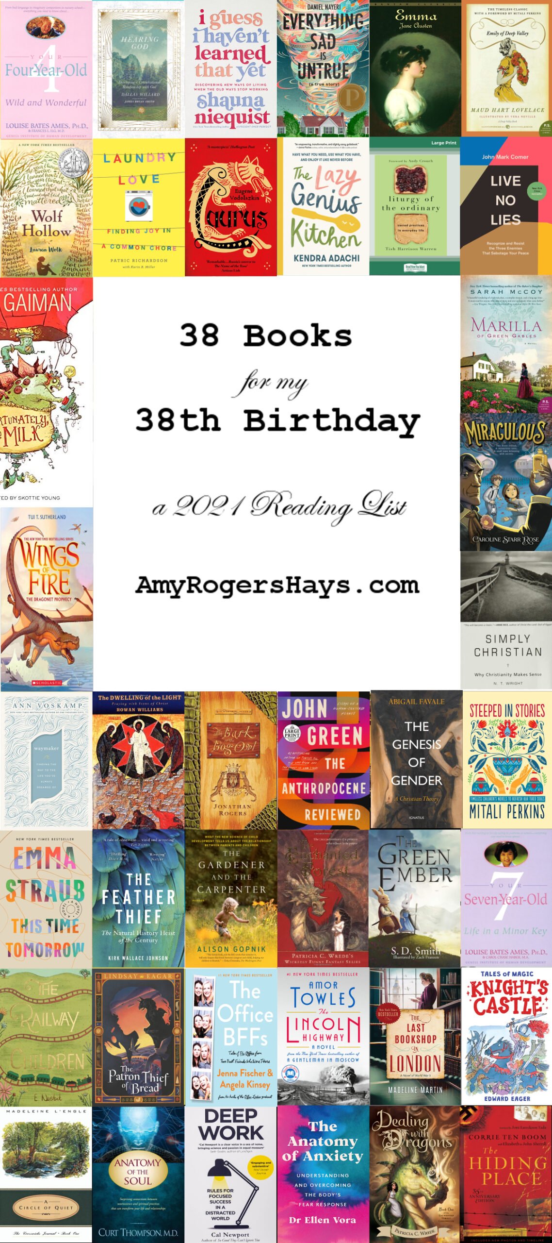 38 books for my 38th birthday - Stories & Thyme