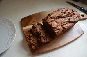 Easy Chocolate Chip Banana Bread with Ginger and Walnuts