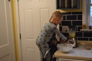 Cooking with Children- Cute Toddler Chaos -- Two toddlers "help" cook