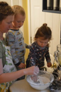 Cooking with Children- Cute Toddler Chaos -- Two toddlers "help" cook